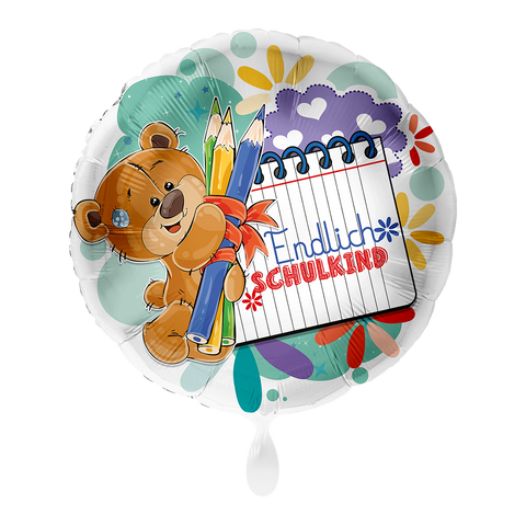 Folienballon Einschulung | Endlich Schulkind | ca. 45cm Durchmesser