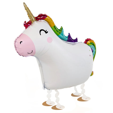 Airwalker Folienballon | Walking Einhorn | ca. 83cm | inkl. Heliumfüllung