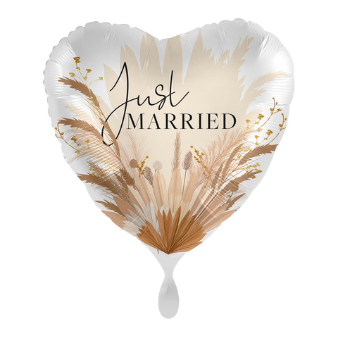 Folienballon Hochzeit | Just married | ca. 45cm | inkl. Heliumfülllung