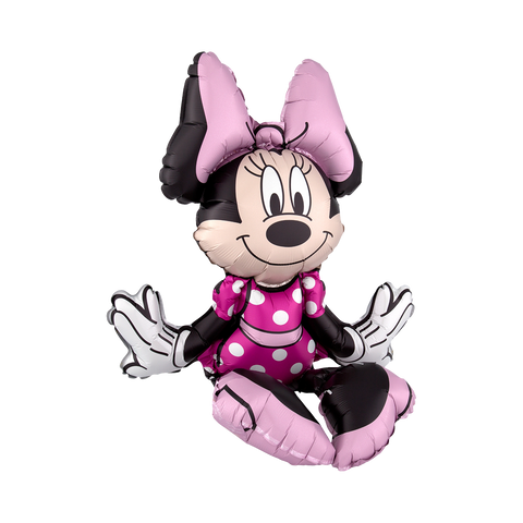 Folienballon Film & TV | Minnie Mouse | Luftgefüllter Folienballon | ohne Helium | frei sitzend | ca. 50cm