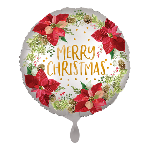Folienballon Weihnachten | Merry Christmas | 45cm | inkl. Heliumfüllung