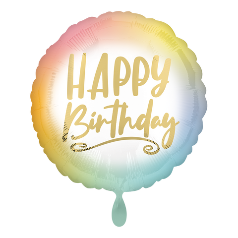 Folienballon zum Geburtstag | Happy Birthday | 45cm | inkl. Heliumfüllung