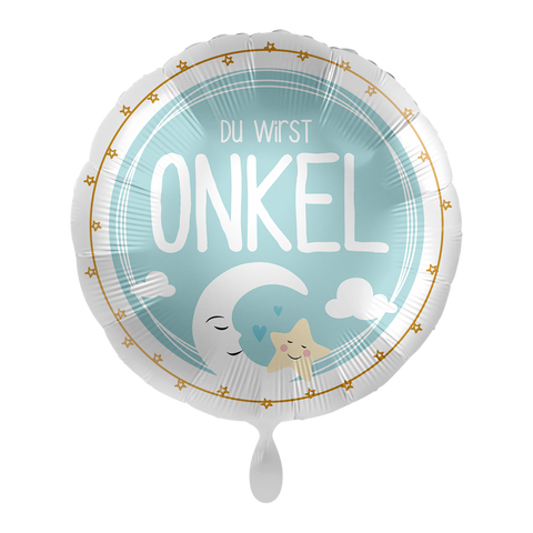 Folienballon zur Babyverkündung | Du wirst Onkel | inkl. Heliumfüllung