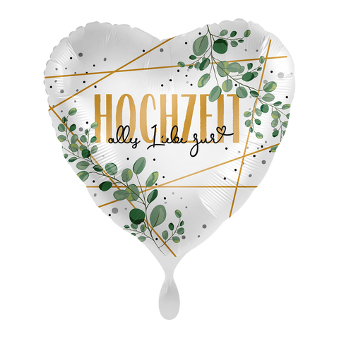Folienballon Hochzeit | Alles Liebe zur Hochzeit | ca. 45cm | inkl. Heliumfülllung