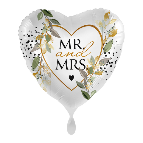 Folienballon Hochzeit | MR and MRS | ca. 45cm | inkl. Heliumfülllung