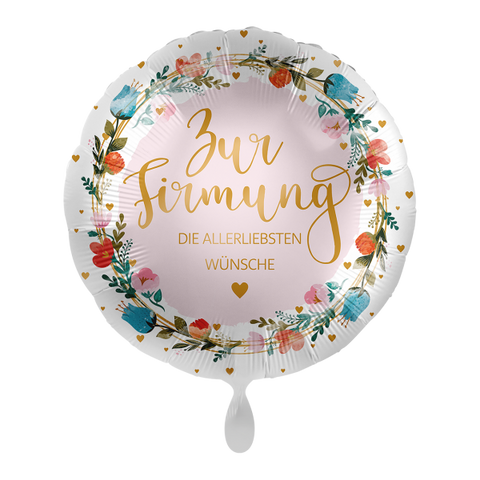 Folienballon Religion | FIRMUNG | Zur Firmung die allerbesten Wünsche | ca. 45cm | inkl. Heliumfüllung