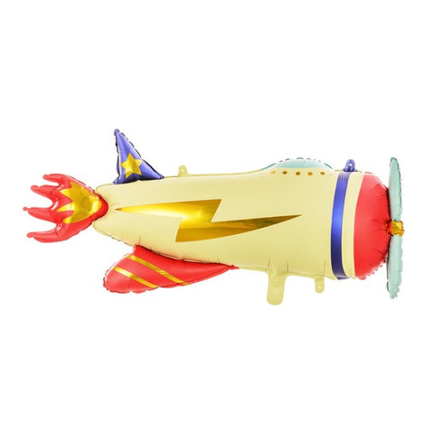 Folienballon Figur & Form | Flugzeug | ca. 91 cm | inkl. Heliumfüllung