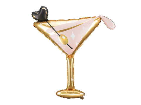 Folienballon Figur & Form | Cocktailglas | ca. 126cm | inkl. Heliumfüllung