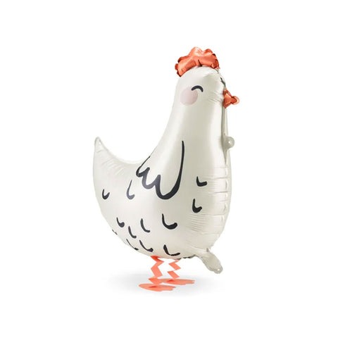 Airwalker Folienballon | Walking Hen | Huhn | ca. 60cm | inkl. Heliumfüllung