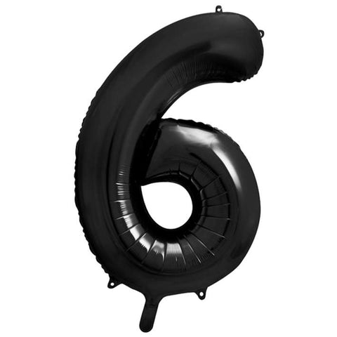 Folienzahlen 0-9 in schwarz glänzend | ca. 86cm | inkl. Heliumfüllung