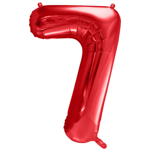 Folienzahlen 0-9 in rot glänzend | ca. 86cm | inkl. Heliumfüllung
