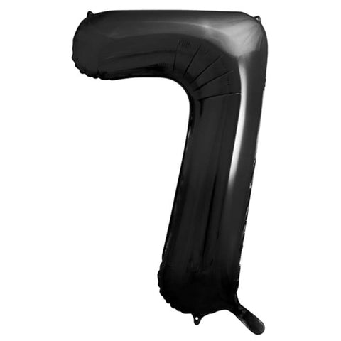 Folienzahlen 0-9 in schwarz glänzend | ca. 86cm | inkl. Heliumfüllung