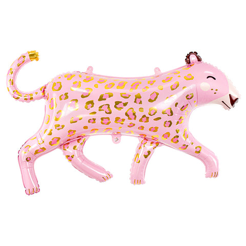 Tierballon pinker Leopard | ca. 103cm | inkl. Heliumfüllung
