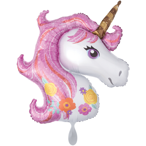 Tierballon XXL Einhorn | ca. 83cm | inkl. Heliumfüllung