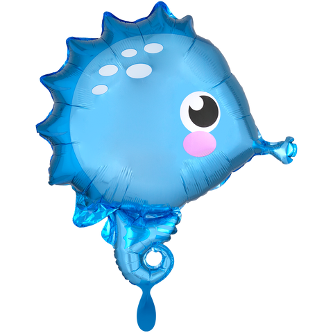 Tierballon Seepferdchen | ca. 50cm | inkl. Heliumfüllung