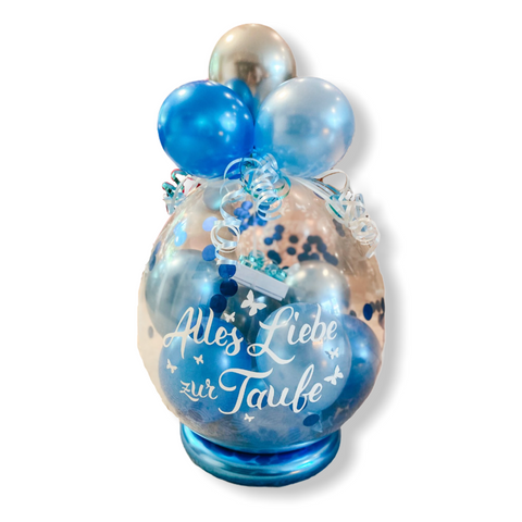 Geschenkballon zur Taufe | Alles Liebe zur Taufe | ca. 55cm | in Wunschfarben