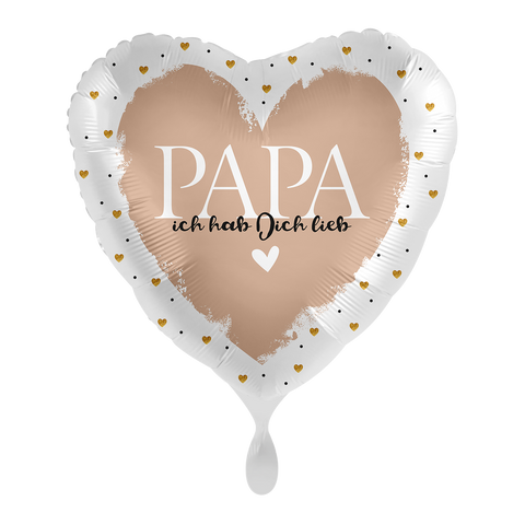 Folienballon Vatertag | Papa Hab dich lieb | ca. 45cm | inkl. Heliumfüllung