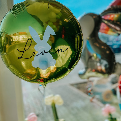 Folienballon Ostern | Frohe Ostern | personalisiert | ca. 45cm | inkl. Heliumfüllung