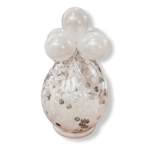Geschenkballon zur Hochzeit | Rosenmotiv | ca. 55cm | in Wunschfarben